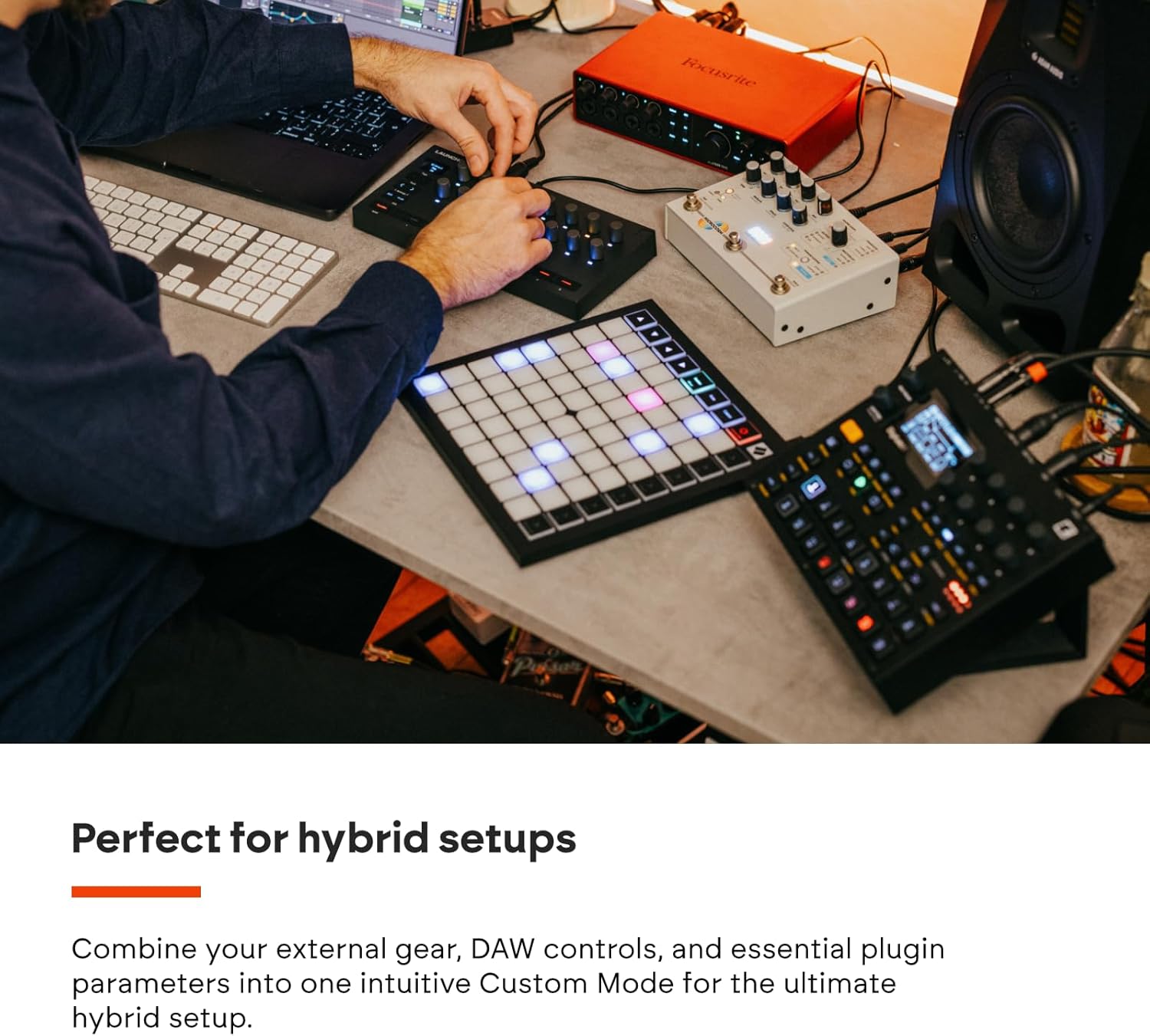 Novation Launch Control 3 – USB Powered, MIDI Control Surface for DAW and Hardware Integration with 16 Endless Encoders, 5-Pin MIDI I/O, and Music Software Bundle