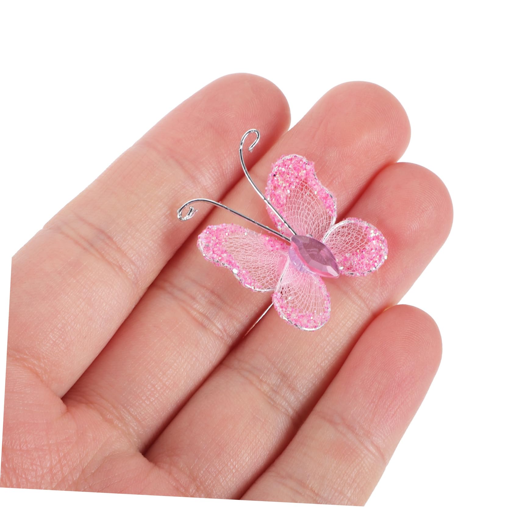 500stücke Rosa Schmetterlinge Aus Mesh Mit Glitzer Dekorativ Für Hochzeiten Einladungen Bastelprojekte Tischdeko Und Für Hochzeitsfeiern