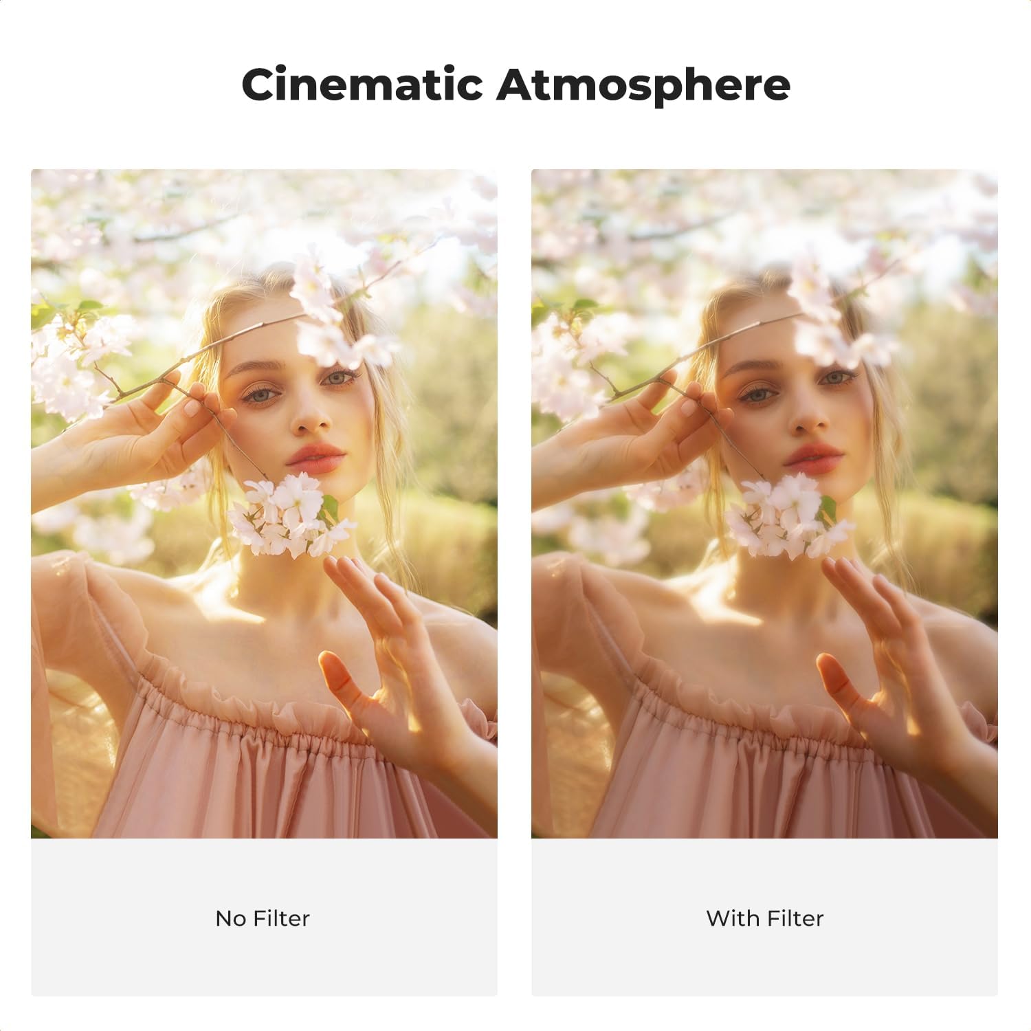 K&F CONCEPT 82mm Black Diffusion Mist 1/4 & Variable ND2-32 in-1 Filter Cinematic Effect Neutral Density Filter for Camera Lens with 18 Multi-Layer Coatings (K- Series)