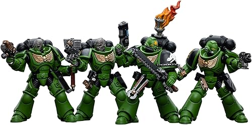 Miniatura 1 de JOYTOY 118 Warhammer 40.000 - Figura de acción Salamanders Intercessors (juego de 4 figuras) Modelo de colección