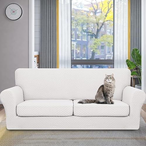 Miniatura 9 de YEMYHOM Últimas fundas de silla a cuadros para sala de estar, fundas de silla gruesas de alta elasticidad con brazos, protector elástico