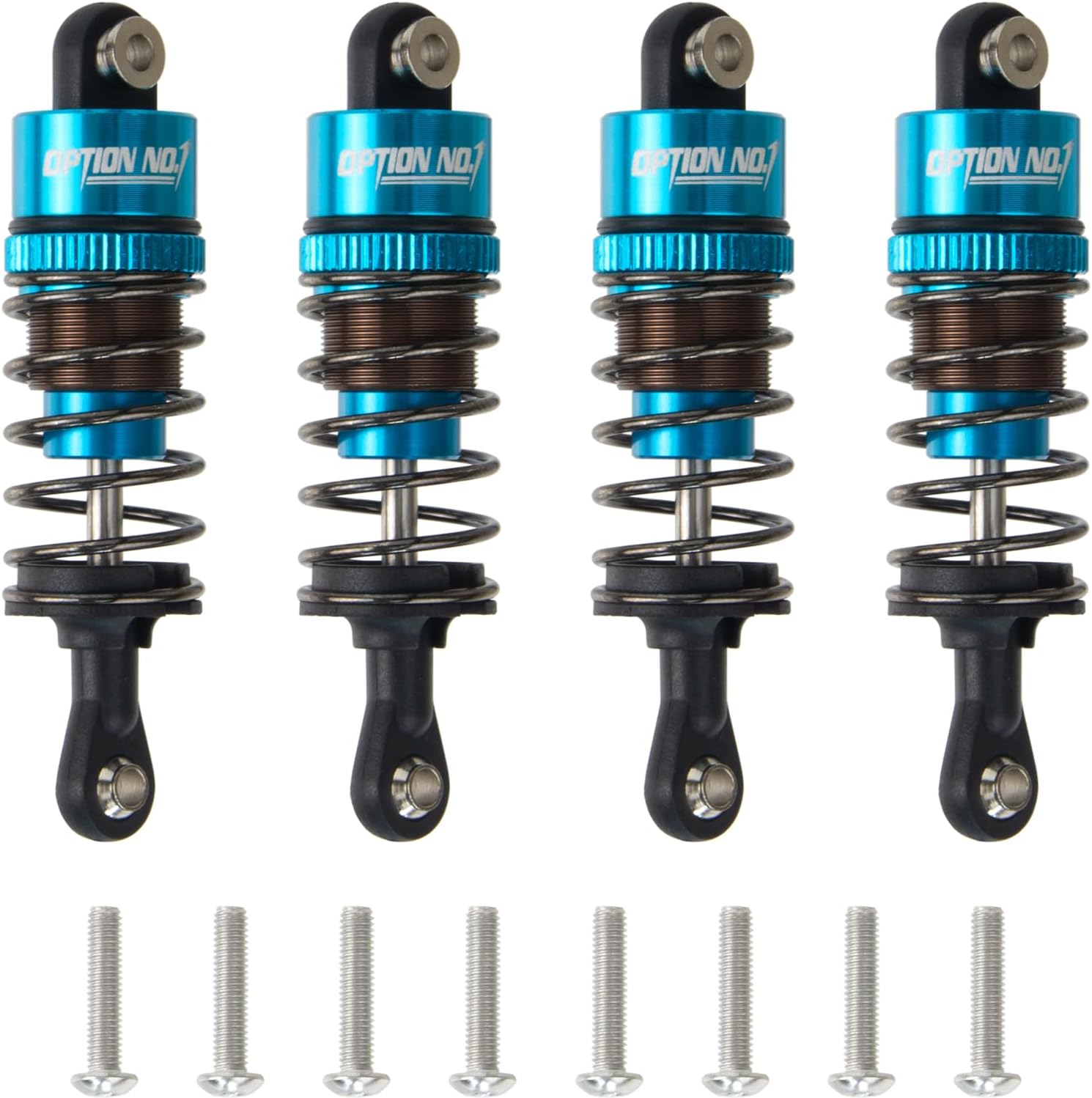 4Pcs Aluminum Oil Shocks Absorbers Damper Set For Tamiya WR-02 / GF-01 / WR-02CB Chassis Wild Willy 2 1/10 RC Off-Road Car Upgrade Parts