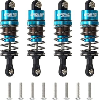 HobbyMarking 4Pcs Aluminum Oil Shocks Absorbers Damper Set For Tamiya WR-02 / GF-01 / WR-02CB Chassis Wild Willy 2 1/10 RC Off-Road Car Upgrade Parts
