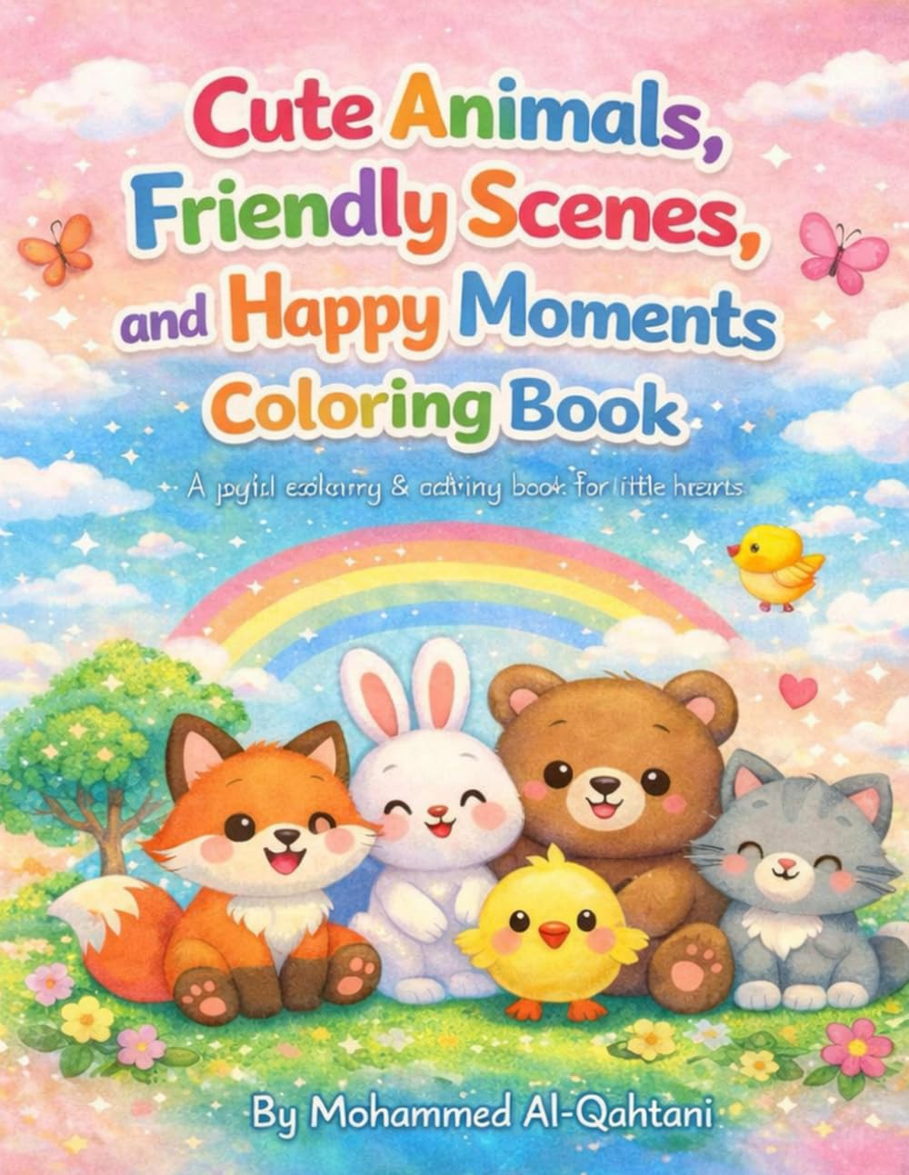Cute Animals Colouring Book: Fun, Friendly & Happy Colouring Pages for Kids