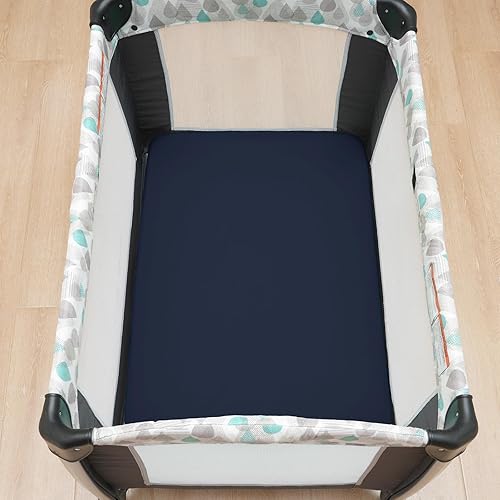 Miniatura 10 de david's kids Paquete de 2 sábanas ajustables impermeables para cuna, ultra suaves y transpirables, para niños y niñas, neutrales, se ajustan a