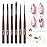 Beetles Nail Art Brushes Set, 6 PCS Multifunctional Nail Brushes for Nail Art Wooden Liner Brush Nail Drawing Pen Nail Art Tools with Nail Brush Holder&Palette for Nail Art Design