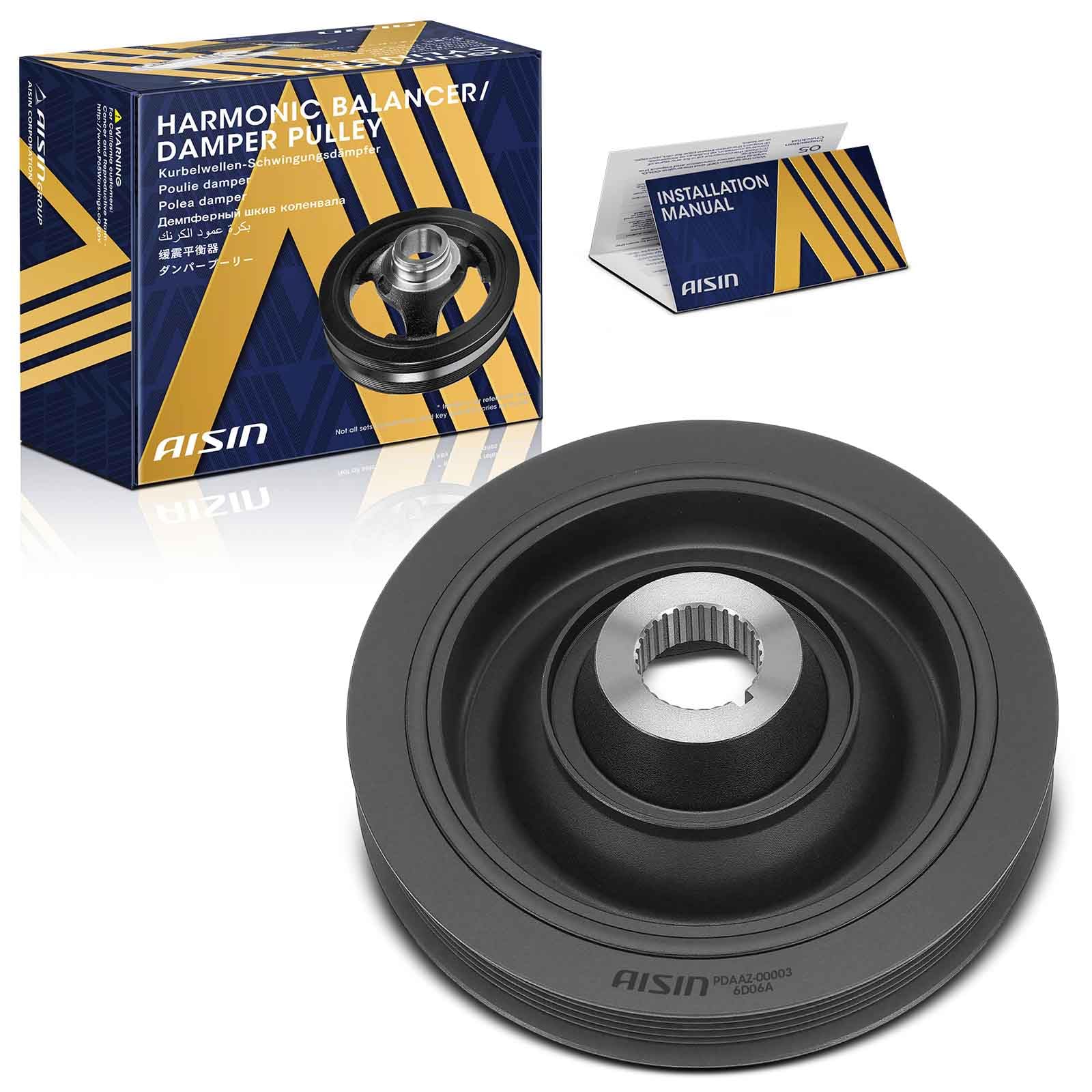 Photo 1 of AISIN AFTERMARKET PDAAZ-00003 Harmonic Balancer - Compatible with Honda Accord 1998-2002, Odyssey 1998, Acura CL 1998-1999, Isuzu Oasis 1998-1999 - L4 2.3L
