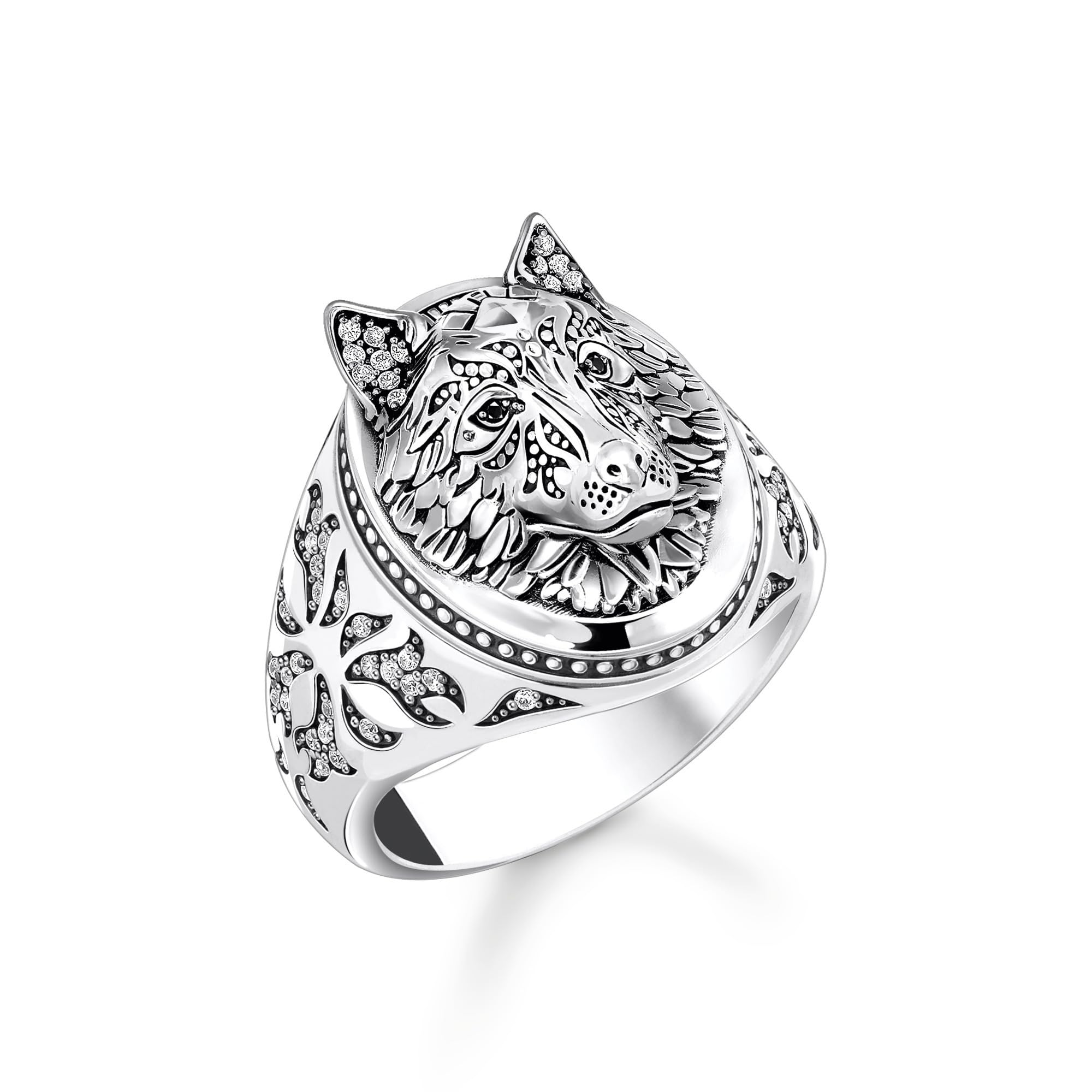 Chevalière loup THOMAS SABO bague d'exception argent massif