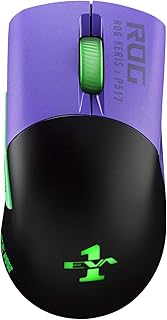 ASUS ROG Keris Wireless EVA Edition Gaming Mouse, Tri-Mode connectivity (2.4GHz RF, Bluetooth, Wired), 16000 DPI Sensor, 7 programmable Buttons, PBT, hot-swappable Switch sockets, Paracord Cable