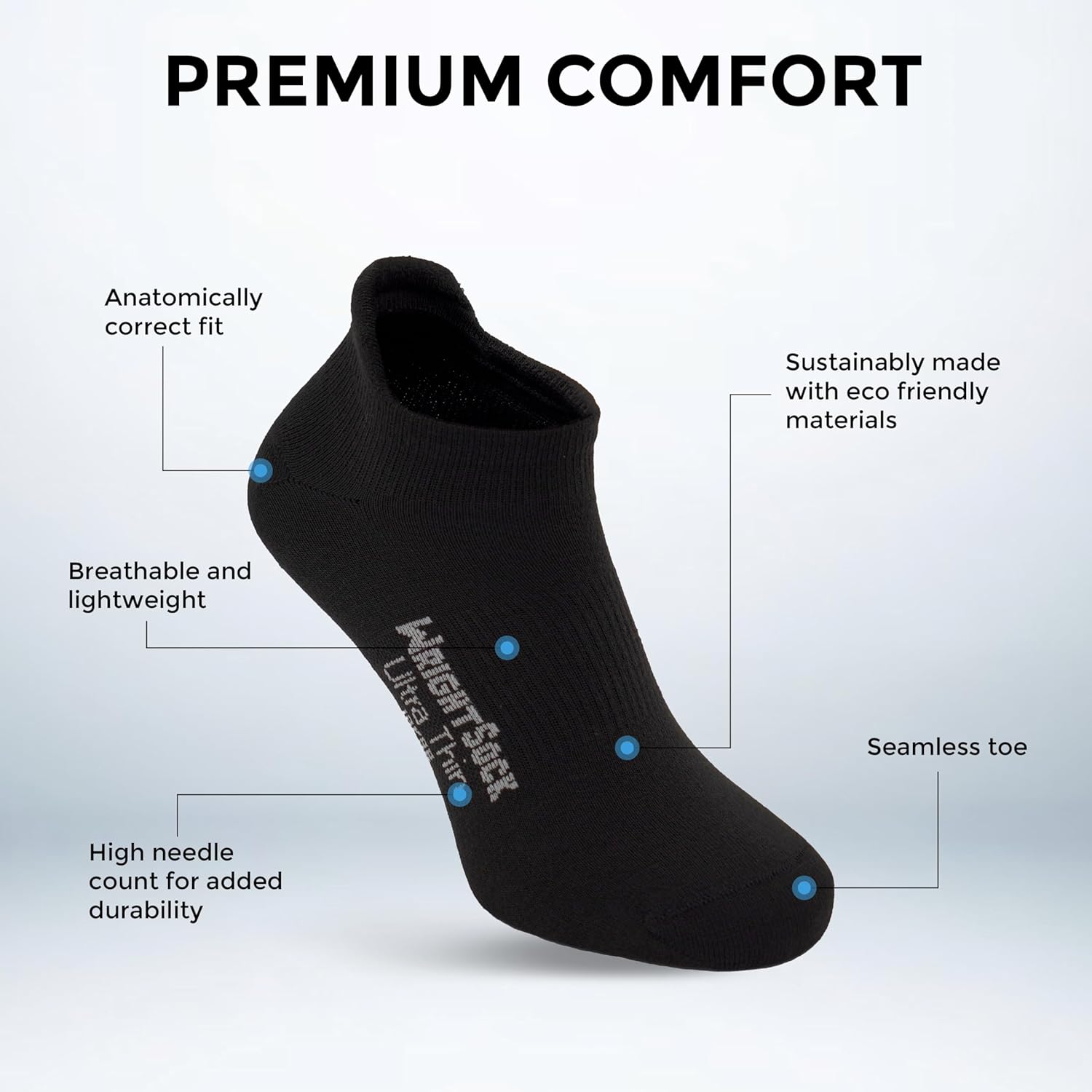 Wrightsock Ultra Thin Tab Running Socks for Men and Women - Athletics Socks with Moisture Regulation - American Made - Image 2