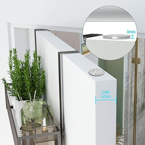 Miniatura 4 de Kaiferty Organizador de ganchos para puerta, perchero con 12 ganchos y 2 cestas de malla, organizador de almacenamiento trasero de puerta para baño,