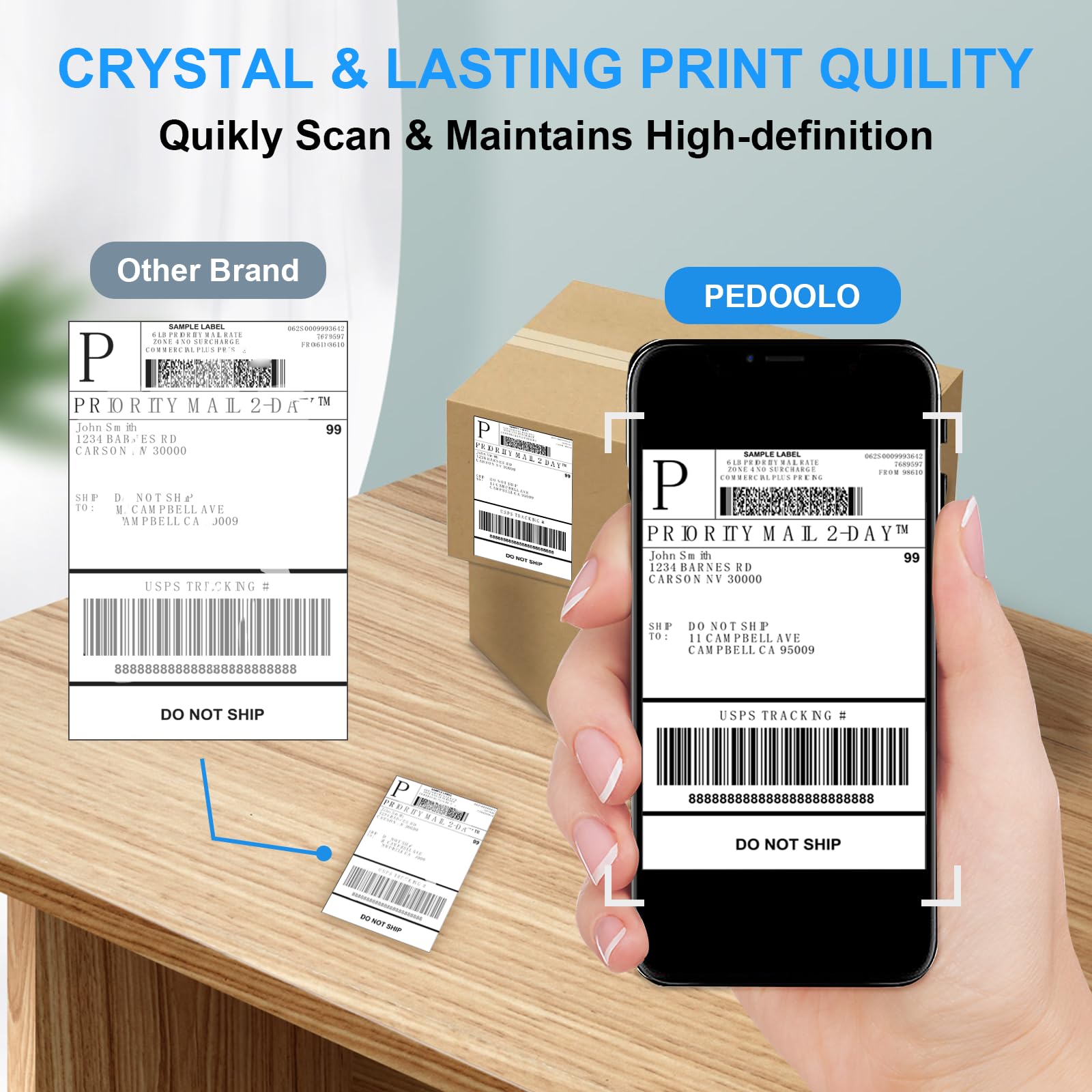 Snapklik.com : 4x6 Direct Thermal Shipping Labels,Pack Of 500 Fanfold ...