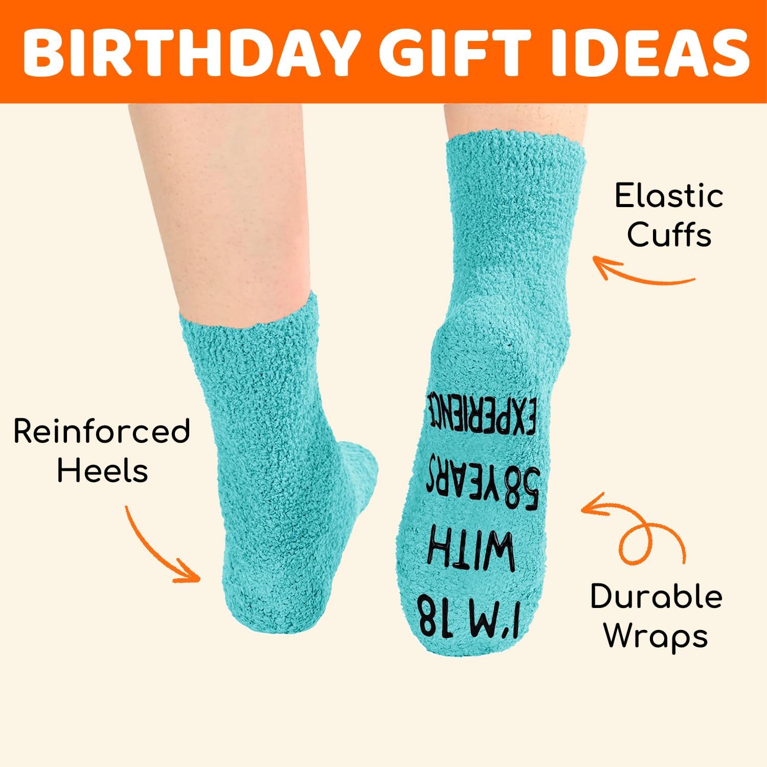 HAPPYPOP Birthday Gifts Ideas for Women - Gifts for 71-100 Year Old Female, Birthday Socks - Image 5