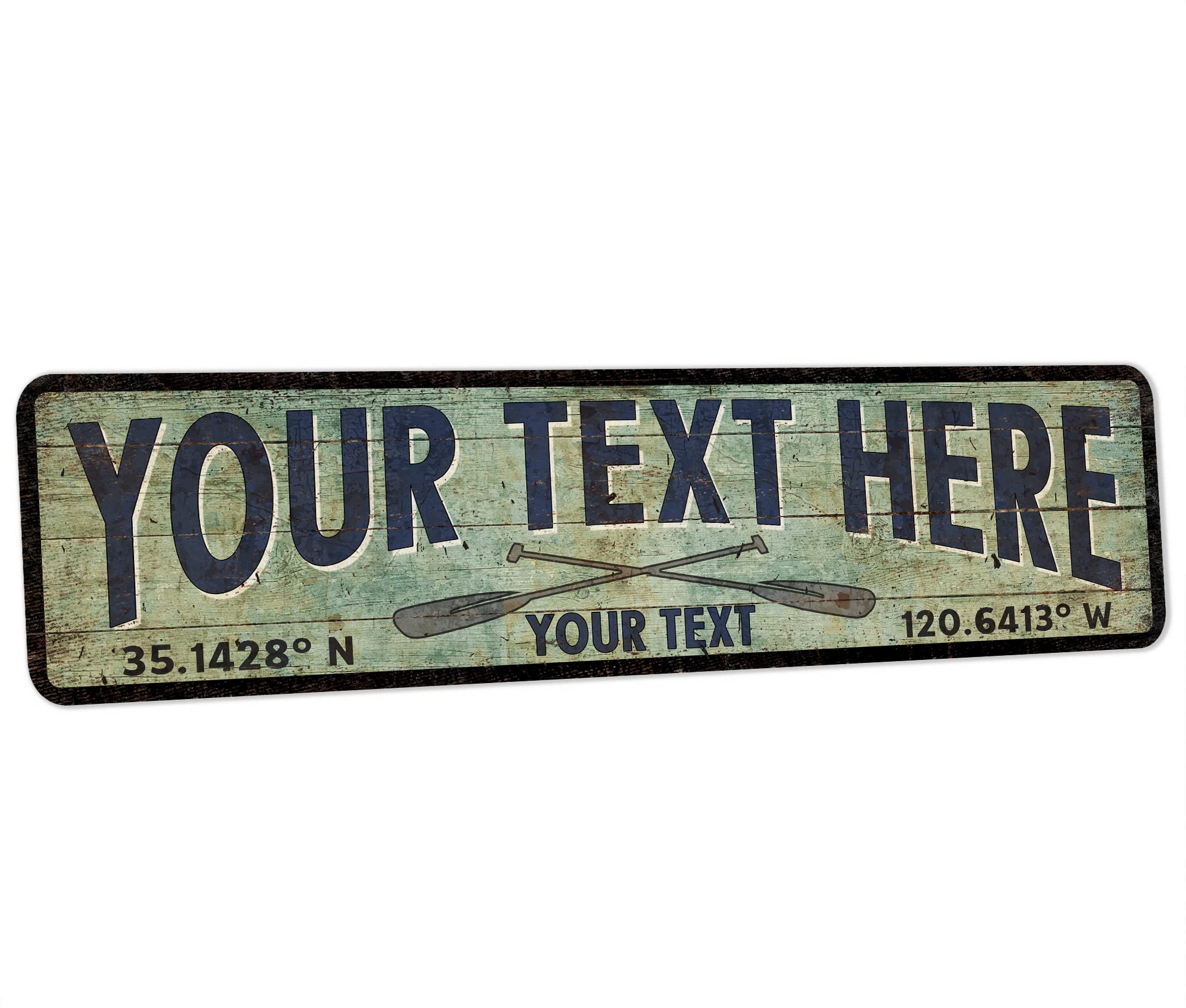 Custom Beach Sign Fully Customizable Beach Coordinates Personalized Nautical Beach House Bathroom Décor Wall Art 4x18 204182002088