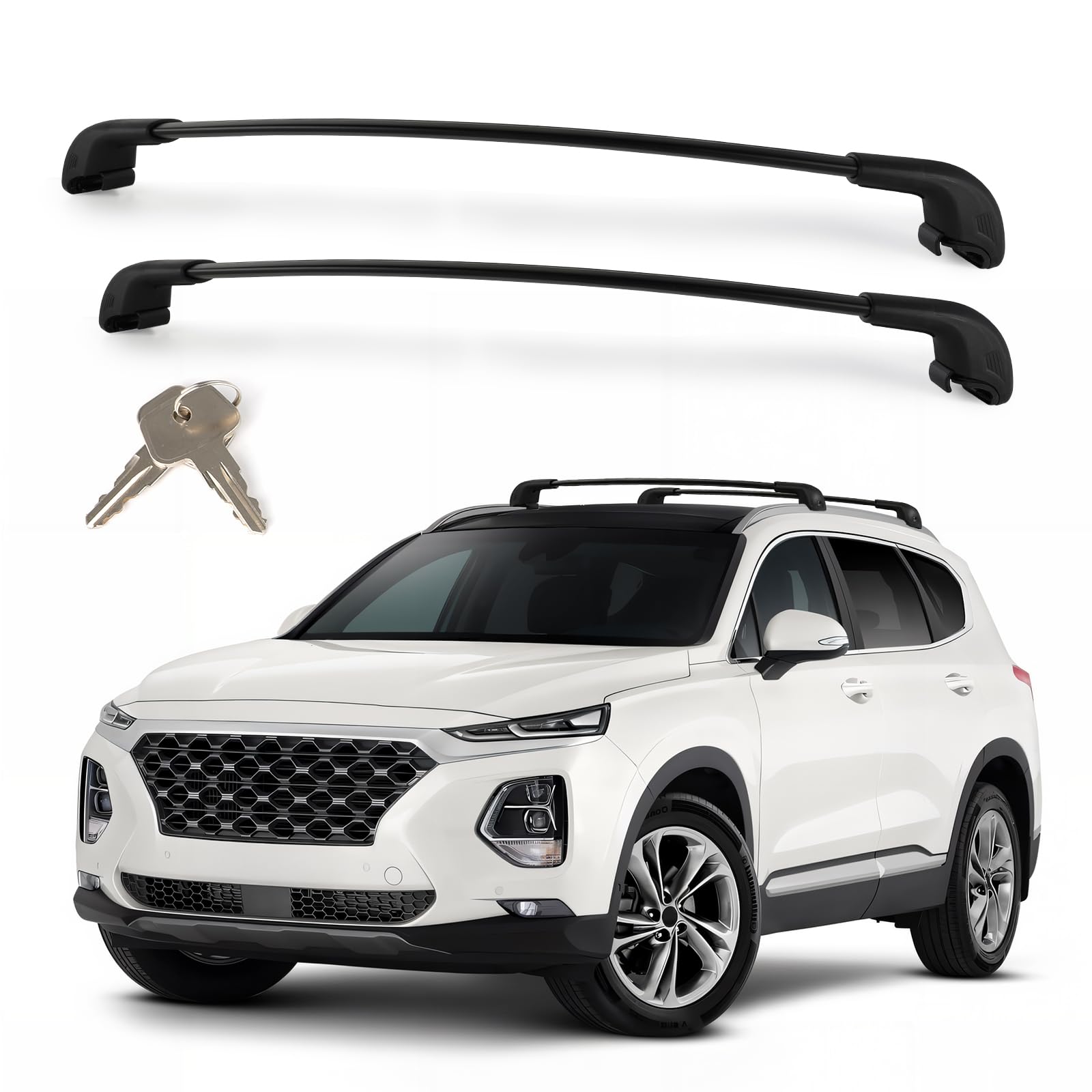 Photo 1 of 330LBS T-Slot Roof Rack Cross Bars Compatible with Hyundai Santa Fe