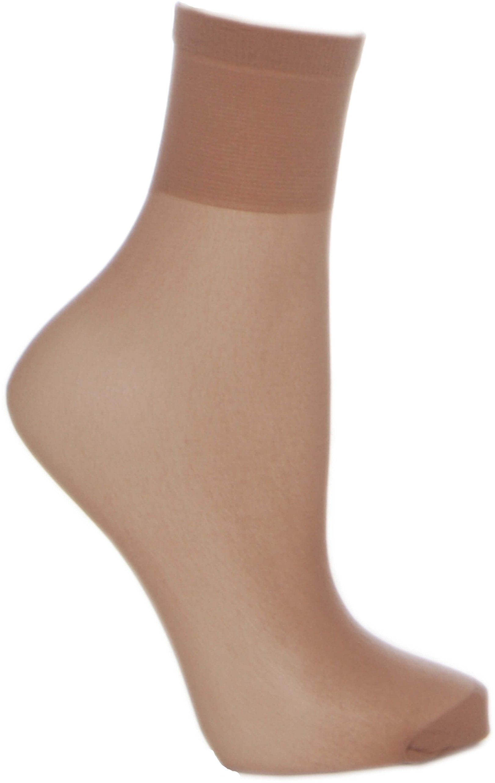 Cosyfeet Women's Chiffon Extra Roomy Softhold® Premium Ankle Highs 15 Denier - One Size Fits All