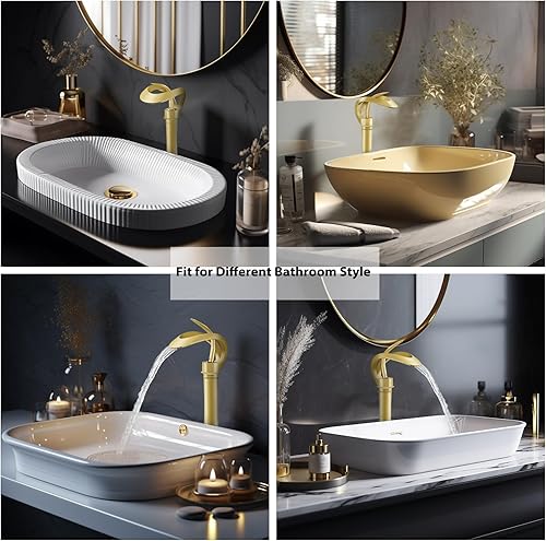 Miniatura 6 de Elegante grifo de lavabo de baño con boquilla UPO, grifo de lavabo de un solo orificio de latón sólido, grifo de lavabo de 1 orificio (tamaño alto,