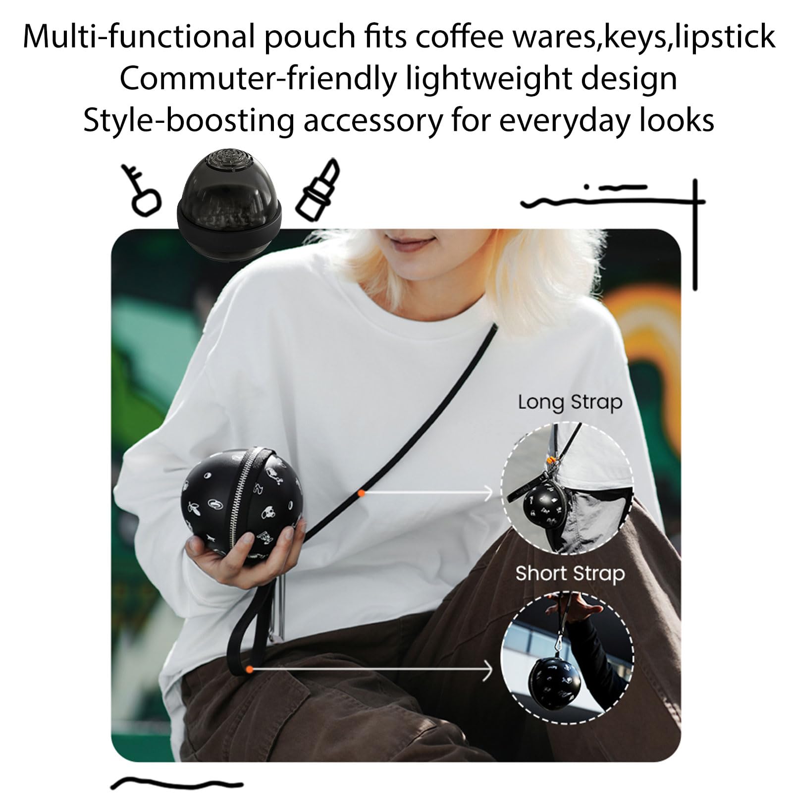 Przenośny Filtr do Kawy Typu Dripper w Kształcie Jajka – 3 Tryby, materiał Tritan; Idealny do Parzenia metodą Pour Over w Podróży i na Kempingu, Wyposażony w 31 Otworów (BLACK)