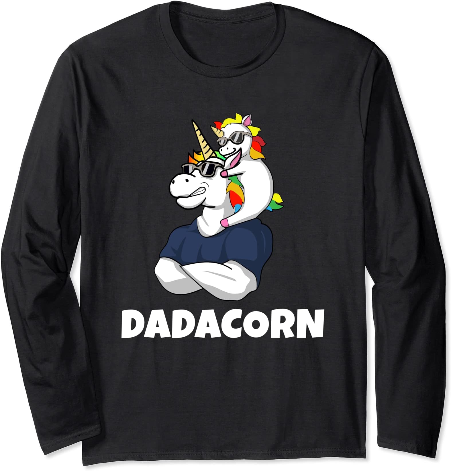 Dadacorn - Unicorn Dad and Baby Long Sleeve T-Shirt