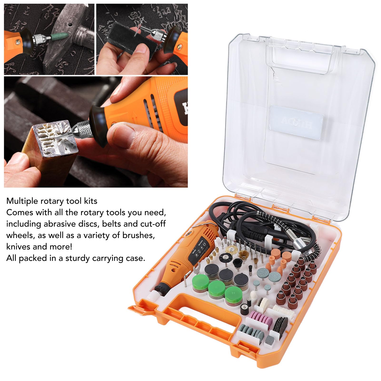 Kit de Herramientas Rotativas Potentes Herramientas Eléctricas de Varias Velocidades para Tallar, Pulir y Pulir Manualidades, 4,5 Libras