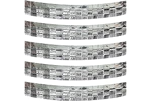 5 Pack 10 Feet Shiny Silver Foil Tinsel Garland Fringe Tassel Skirting Garland