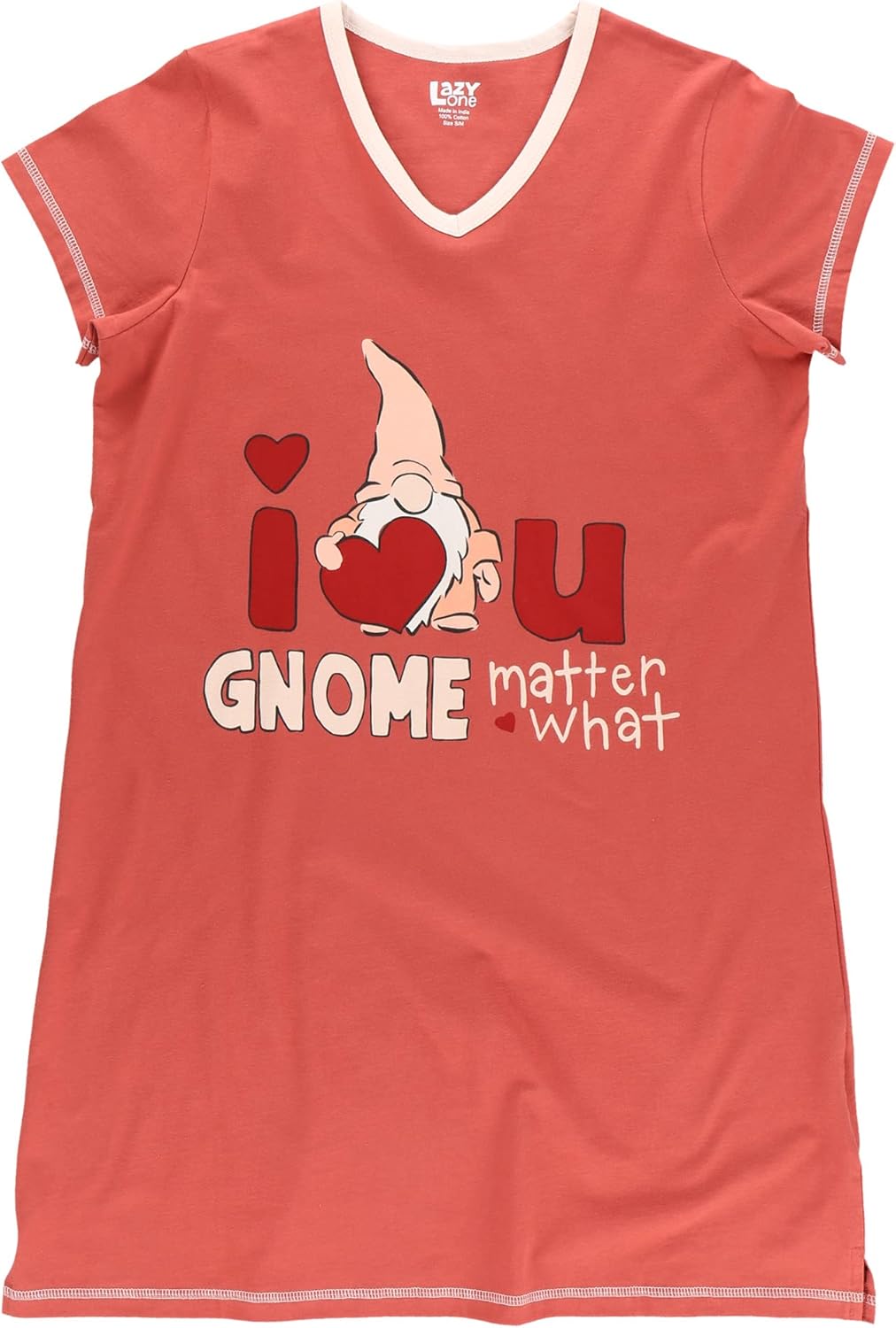 Lazy One Women's Nightgown, Funny V-Neck Sleep Shirt for Women, Novelty Pajama Shirt - Image 3