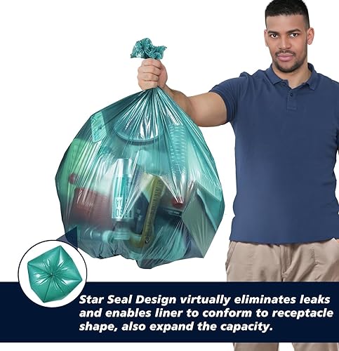 Miniatura 5 de AYOTEE - Bolsas de basura grandes de 30 galones, bolsas de basura grandes de 1 mil de grosor, bolsas de basura de cocina de 30 galones de alto, 50%