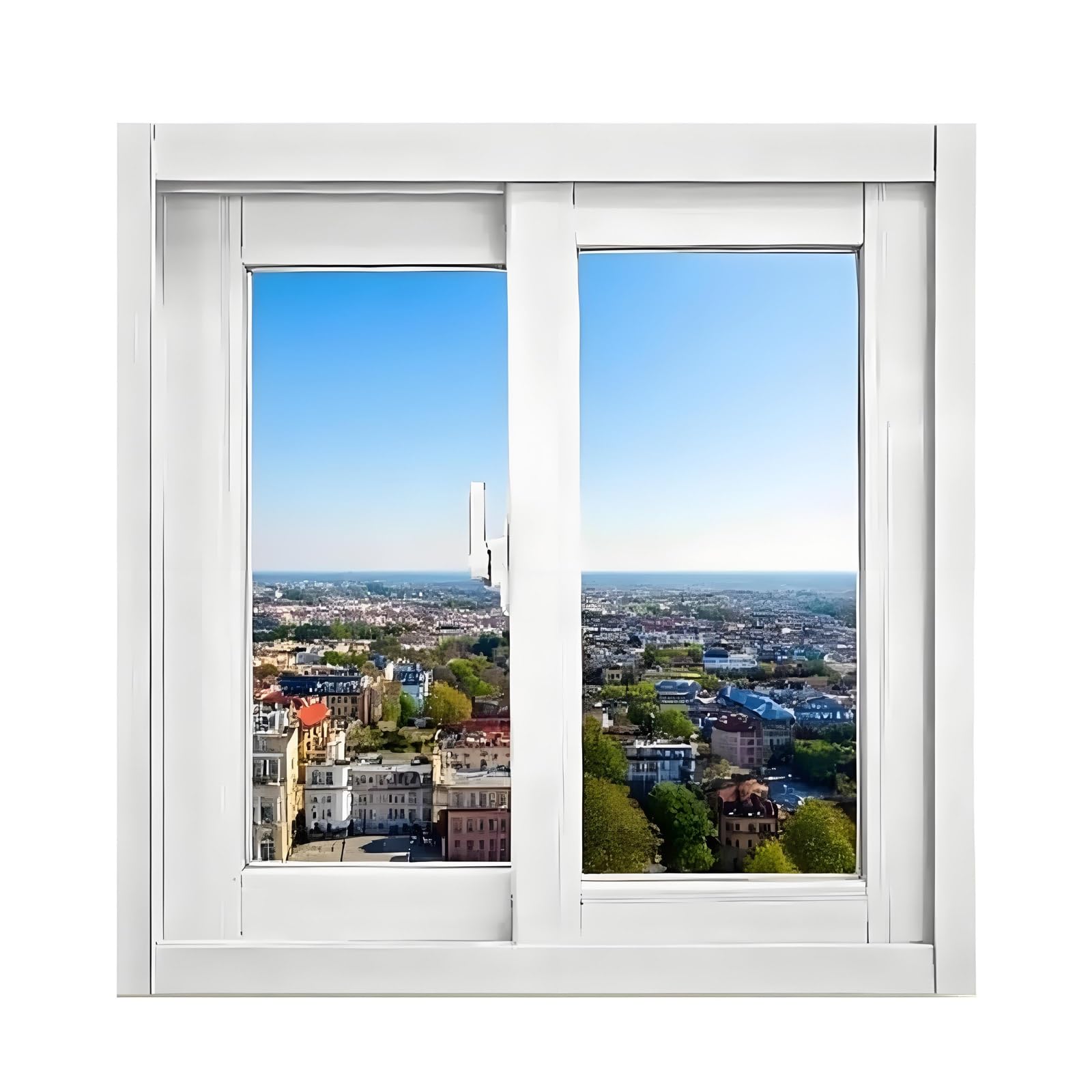 Ventana de garaje horizontal con doble cristal templado y marco de aluminio de alta densidad