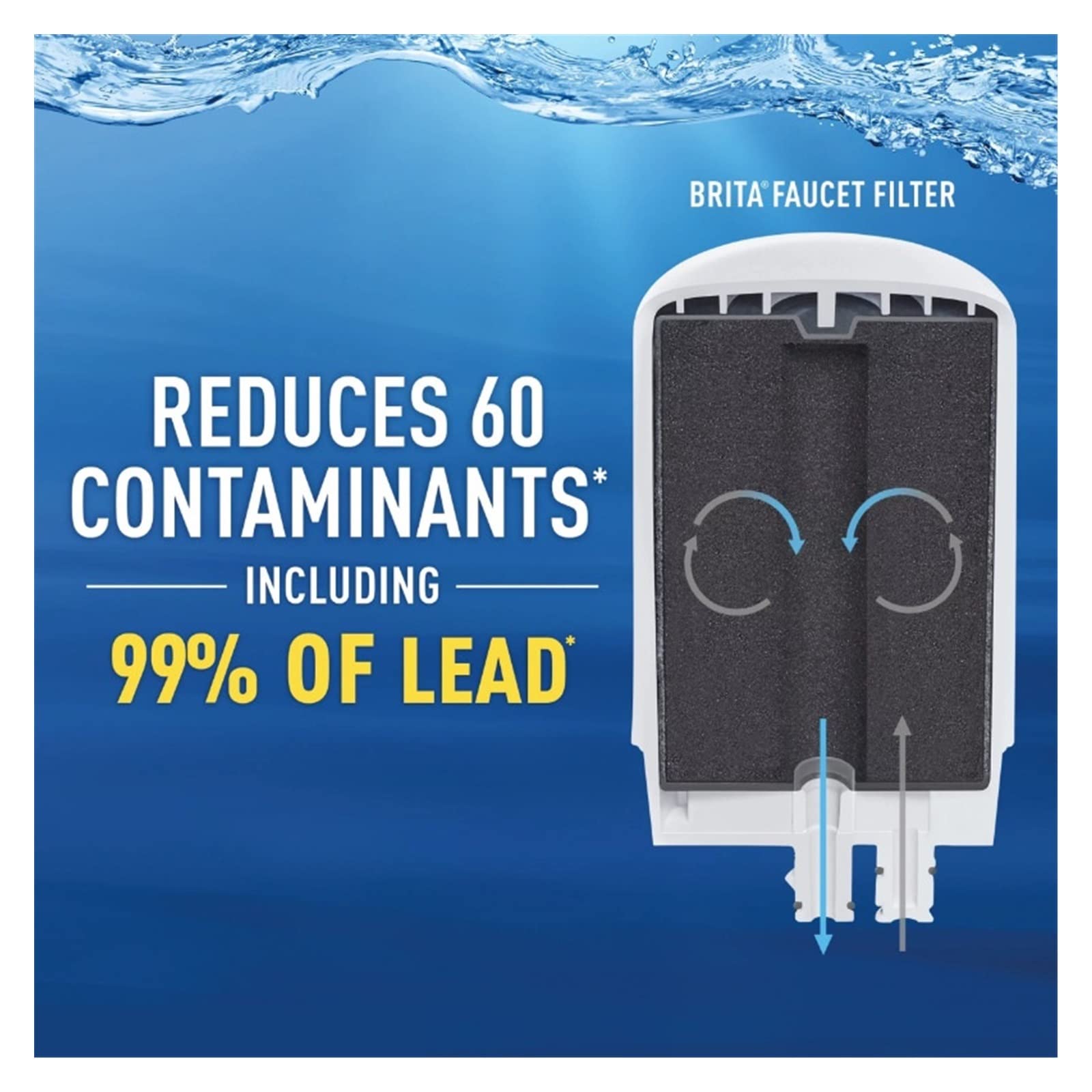 Système de Filtration de Robinet d'eau du Robinet avec Rappel de Changement de Filtre, 36459,Remplacement Moins FréQuent