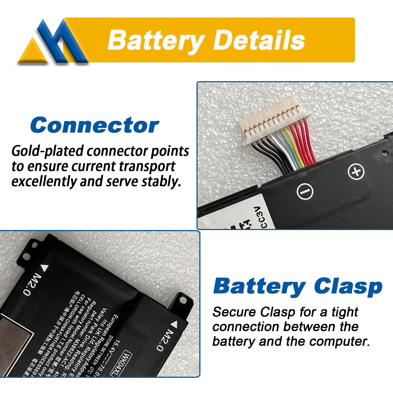 70.07Wh WK04XL Laptop Battery Replacement for Hp Victus 16-b 16-c 16-d 16-e Series 16-D0013DX 16-D0001UR 16-D1113TX 16-E0005UA 16-E0029UR 16-E0194NW HSTNN-OB2C M38822-AC1 4-Cell