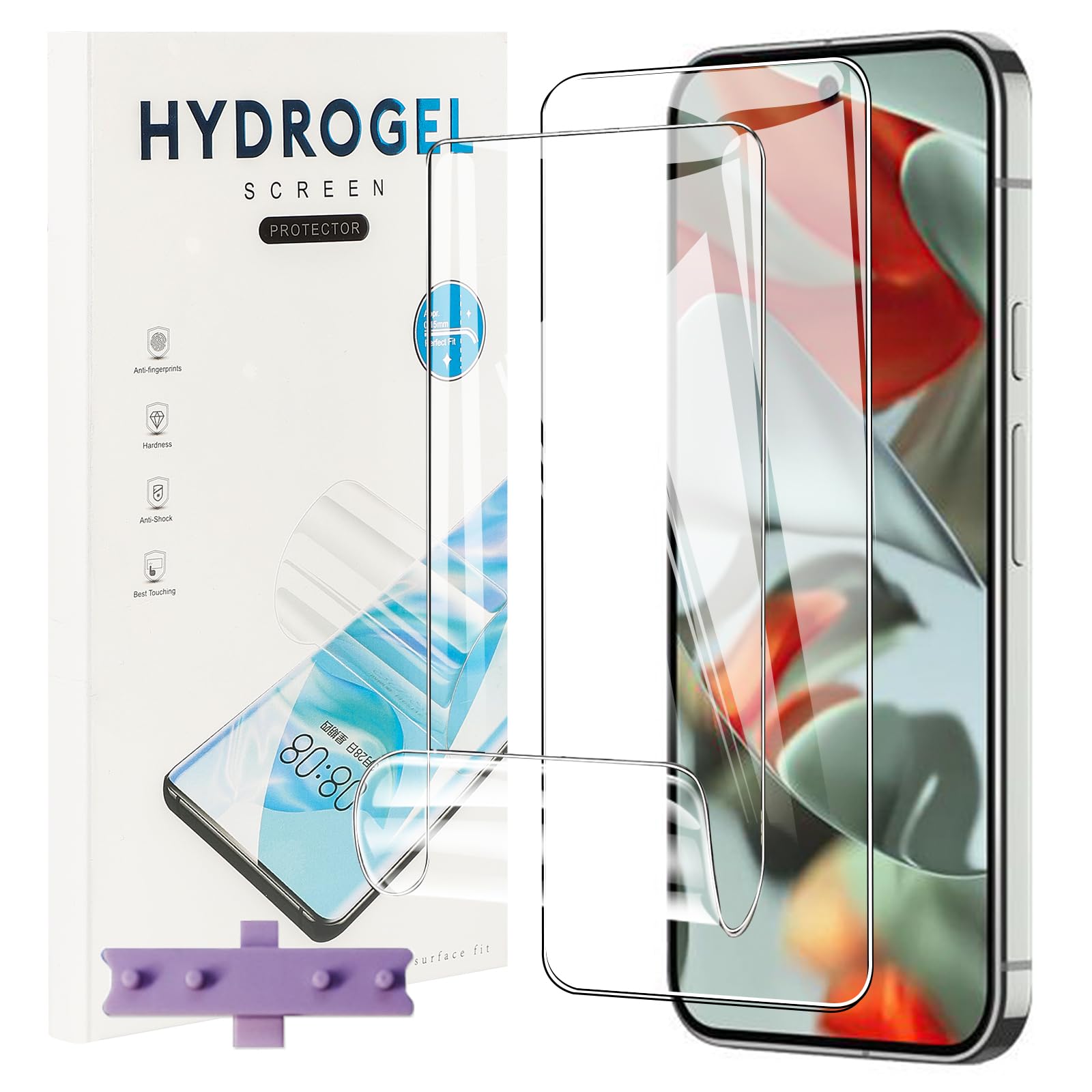 Film Hydrogel Pour Google Pixel 9 Pro XL / 10 Pro XL | 2 Pièces, Haute Sensibilité, Revêtement Oléophobe | Protection Écran Flexible Et Anti-Rayures