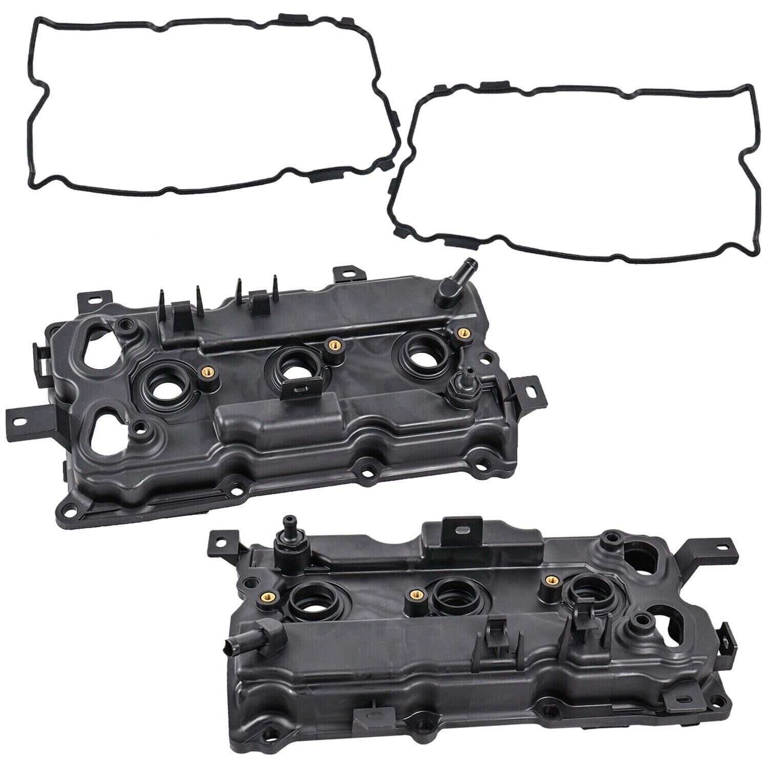 Engine Valve Covers Set Compatible With 08-12 Infiniti EX35 V6 3.5L, 09-12 FX35 V6 3.5L, 07-08 G35 V6 3.5L, 09-10 M35 V6 3.5L, 12-13 M35h V6 3.5L, 14-18 Q50 V6 3.5L, 07-09 350Z V6 3.5L | 13264-JK20A