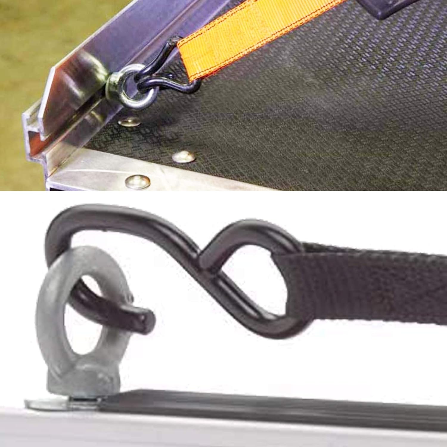 2 set Heavy Duty Eye Bolt, Stainless Steel - M8 Eye Nuts, Track Mount Tie Down Eyelet to Hold Your Bungee Cord or Ropes Anchoring