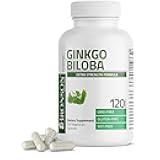 Bronson Ginkgo Biloba Extra Strength Supports Brain Function & Memory Support, 120 Vegetarian Capsules