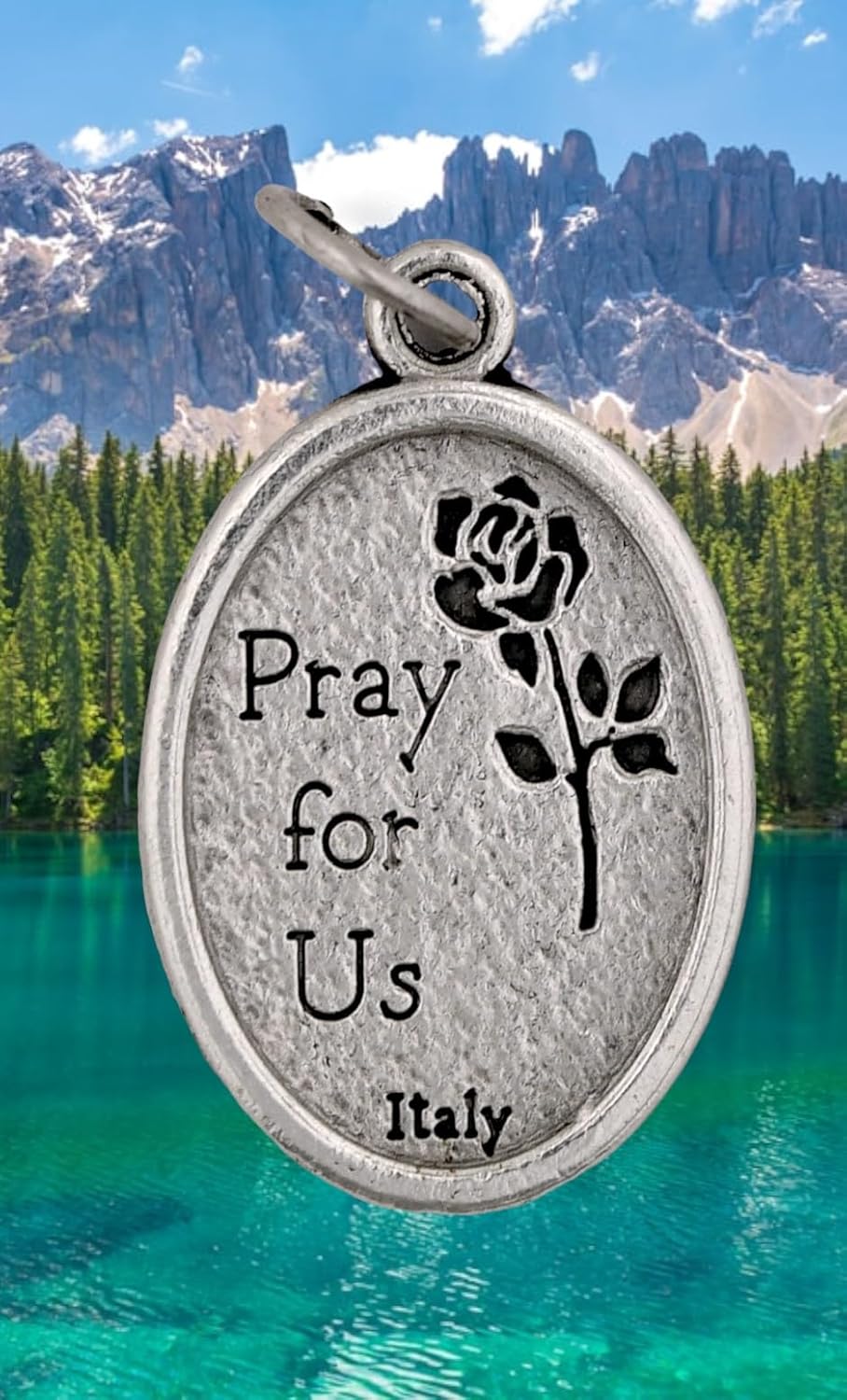 Elegant Our Lady of Guadalupe Medal Pendant | Stunning antique silver-tone finish | Great for First Holy Communion and First Holy Confirmation | Religious Medallion for Jewelry and Home - Image 2