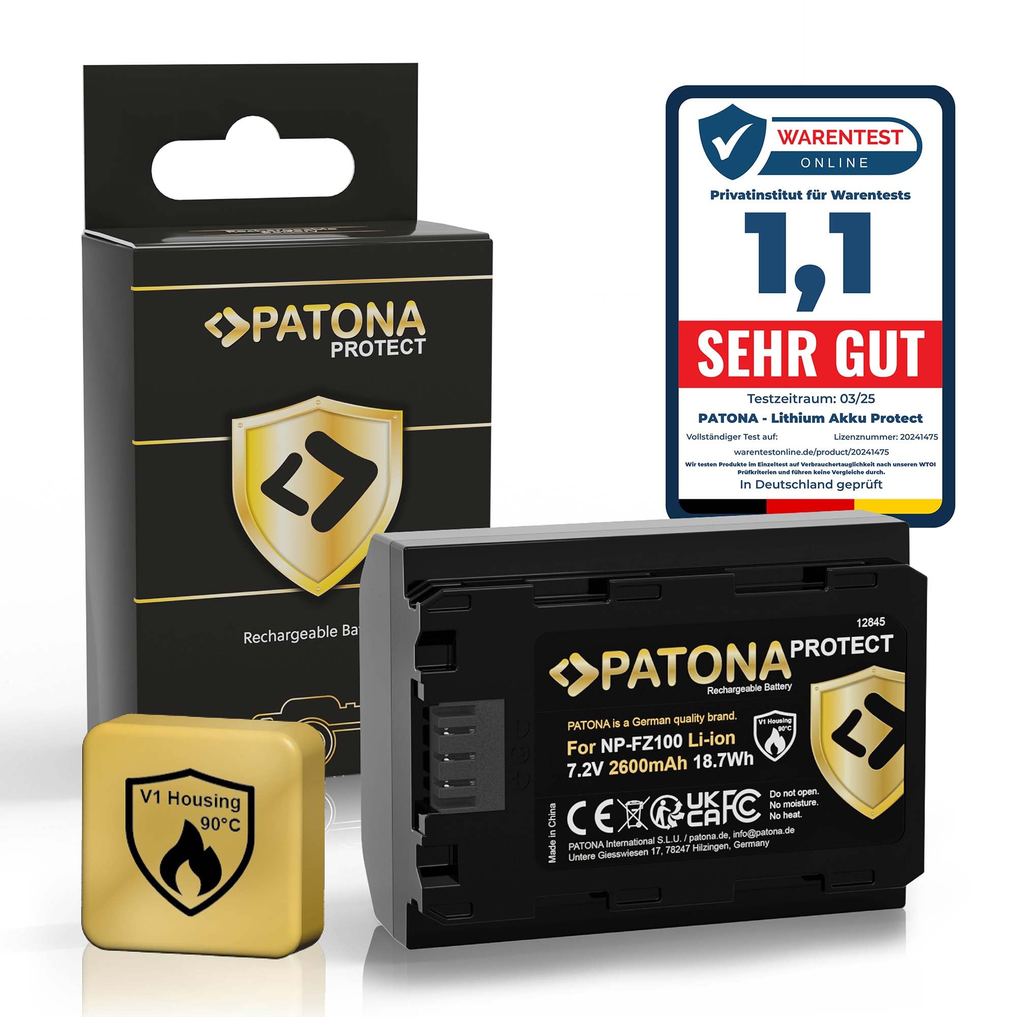 PATONA Protect NP-FZ100 Akumulator 2600mAh do Sony NP FZ100, 2600mAh