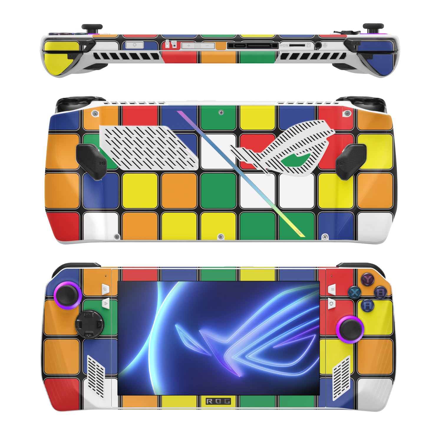 MightySkins Skin Compatible with Asus ROG Ally - Puzzle Cube | Protective, Durable, and Unique Vinyl Decal wrap Cover | Easy to Apply, Remove, and Change Styles