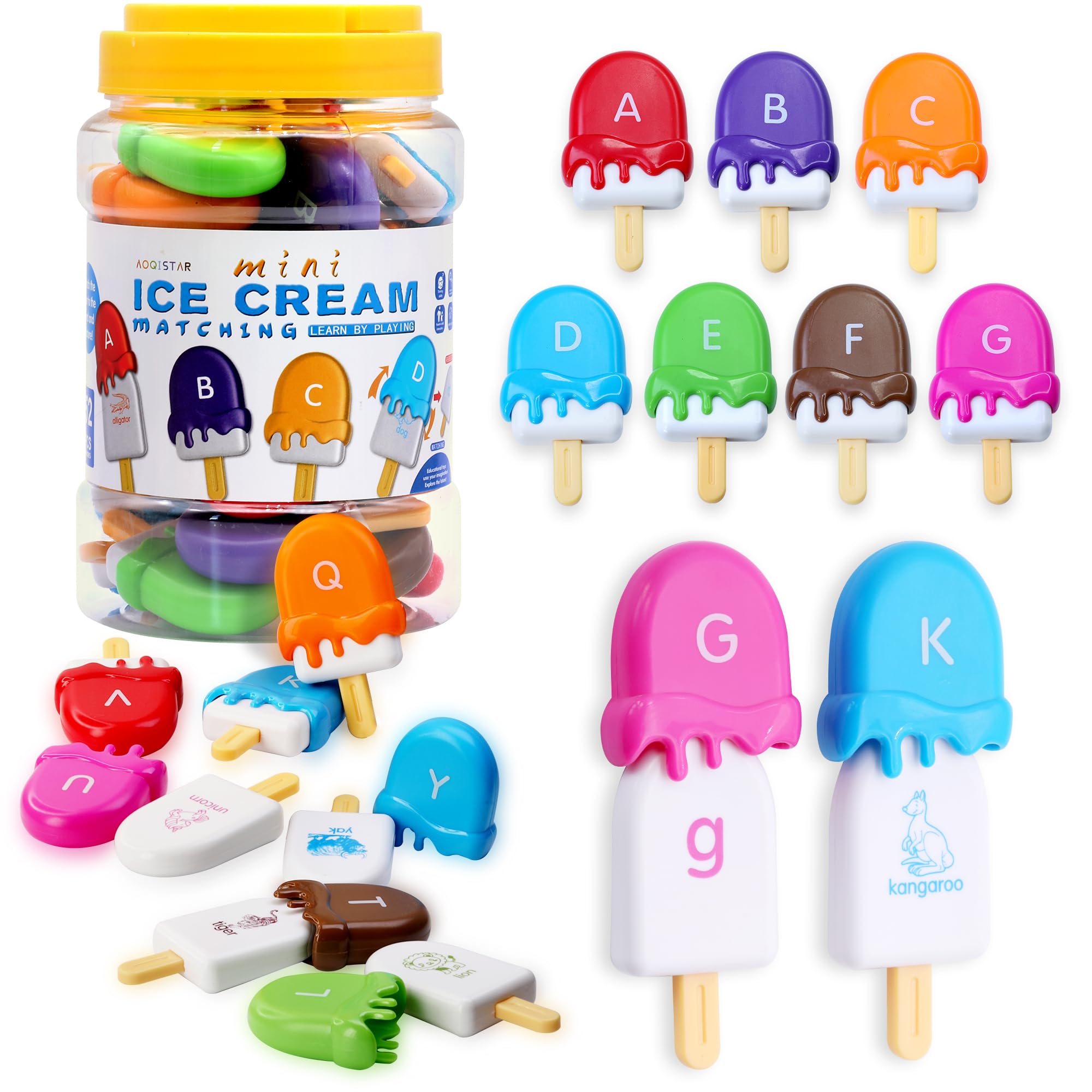 Amazon.com: USATDD ABC Alphabet Learning Toys Alphabet Popsicles