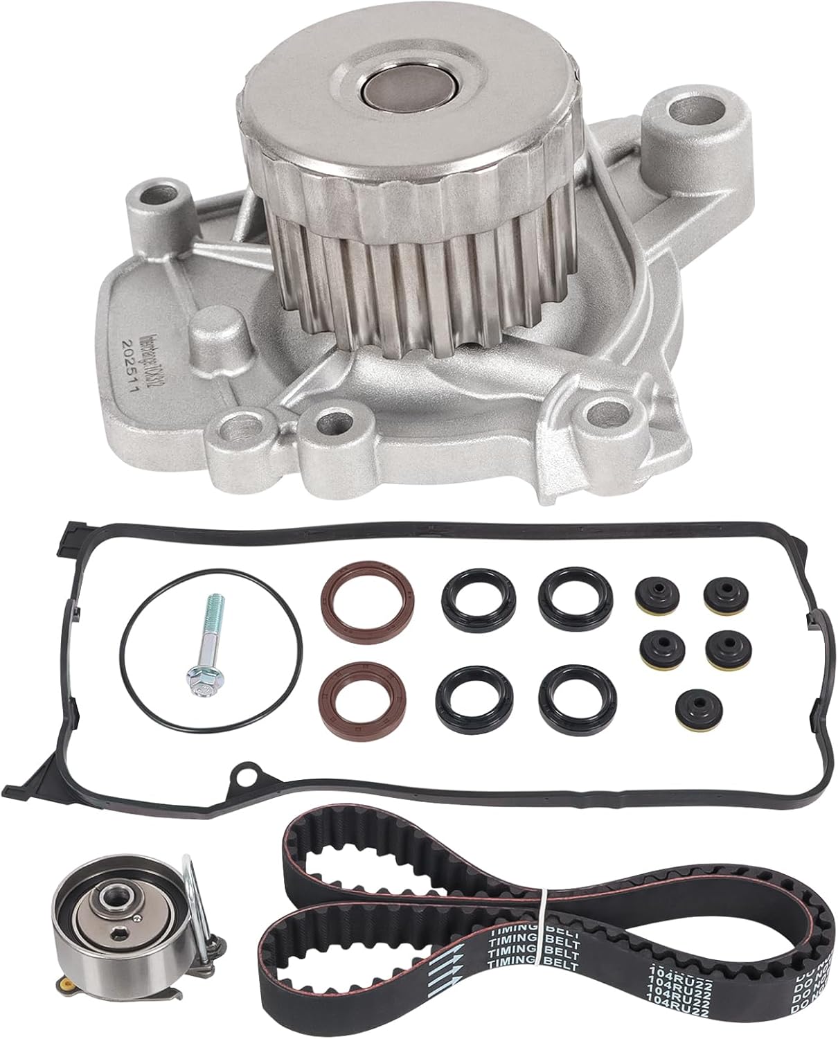 Timing Belt Kit with Water Pump Replacement For Honda Civic 1.7L Engine 2001 2002 2003 2004 2005, Replace TCK312, TBK312, WP4034