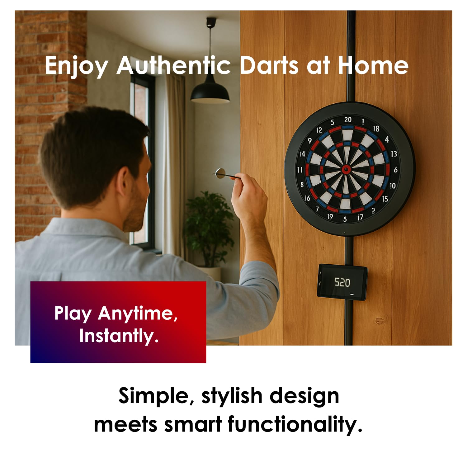 DARTSLIVE Home with Online Electronic Soft Tip Dart Board,15