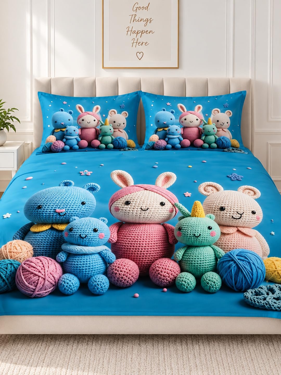 Premium Croche King Bedsheet - 7D Cotton -1