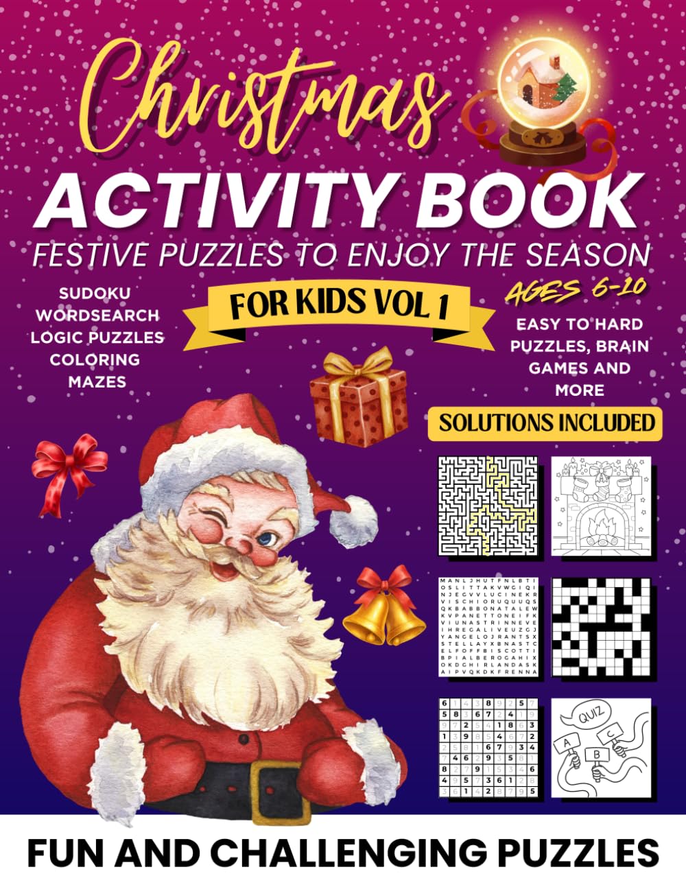 Christmas Activity Book for Kids - Vol 1: Festive Puzzles to Enjoy the Season