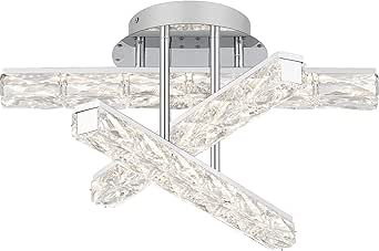 Quoizel Comet Integrated LED Polished Chrome Semi-Flush Mount Light