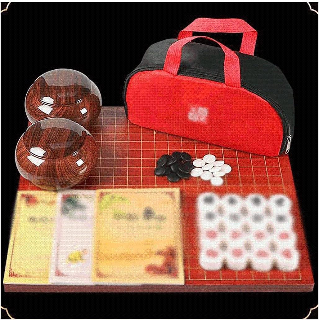 Juego de Mesa Go con 2 tazones, Piezas de ajedrez y Tablero de ajedrez, Juego de Mesa Go estratégico para 2 Jugadores, Juego de Mesa Go