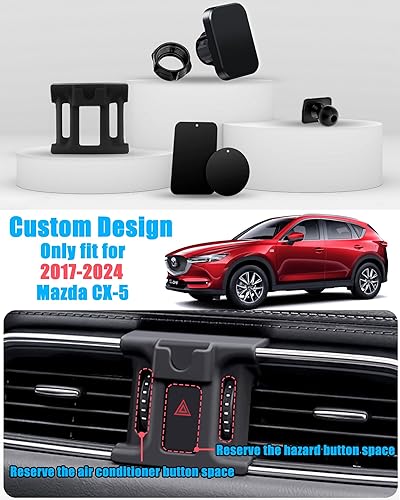 Miniatura 3 de VE VE POWER Soporte para teléfono de automóvil, soporte de teléfono de ventilación de aire, soporte de automóvil para Mazda CX5 2017-2022, soporte