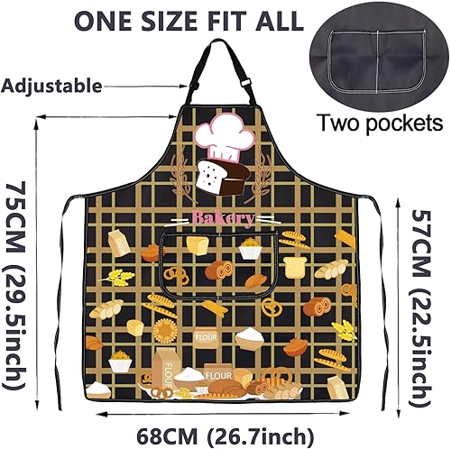 Miniatura 9 de CMNIM Divertidos delantales para hornear para mujeres y hombres, regalos para panaderos, delantales de cocina con bolsillo, regalos para amantes de