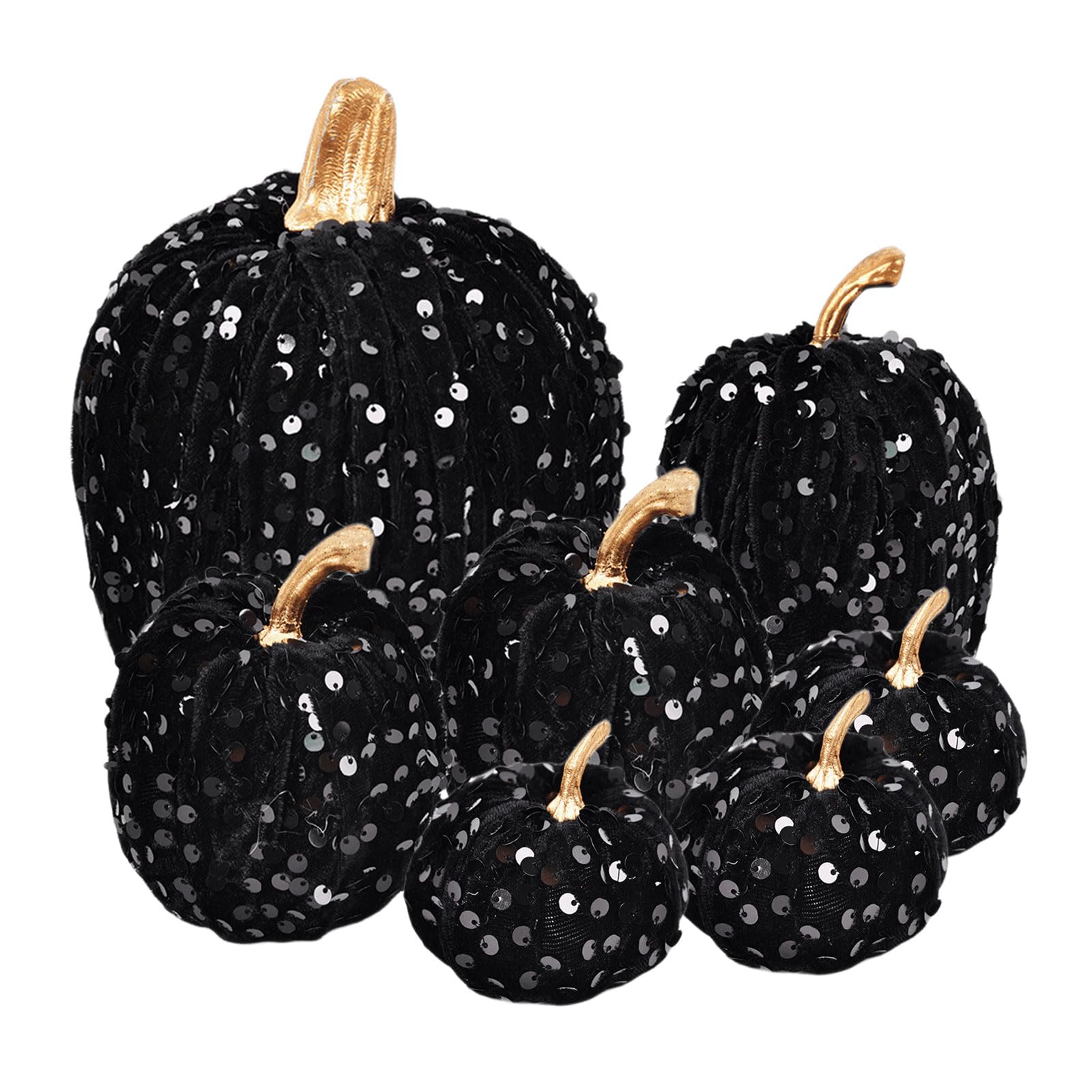 GMBYLBY 7Pieces Thanksgiving Pumpkins Decorations Foam Materials with Shimmering Finish Home Party Embellishments for Holiday Decors Thanksgiving Decor Foam Pumpkins