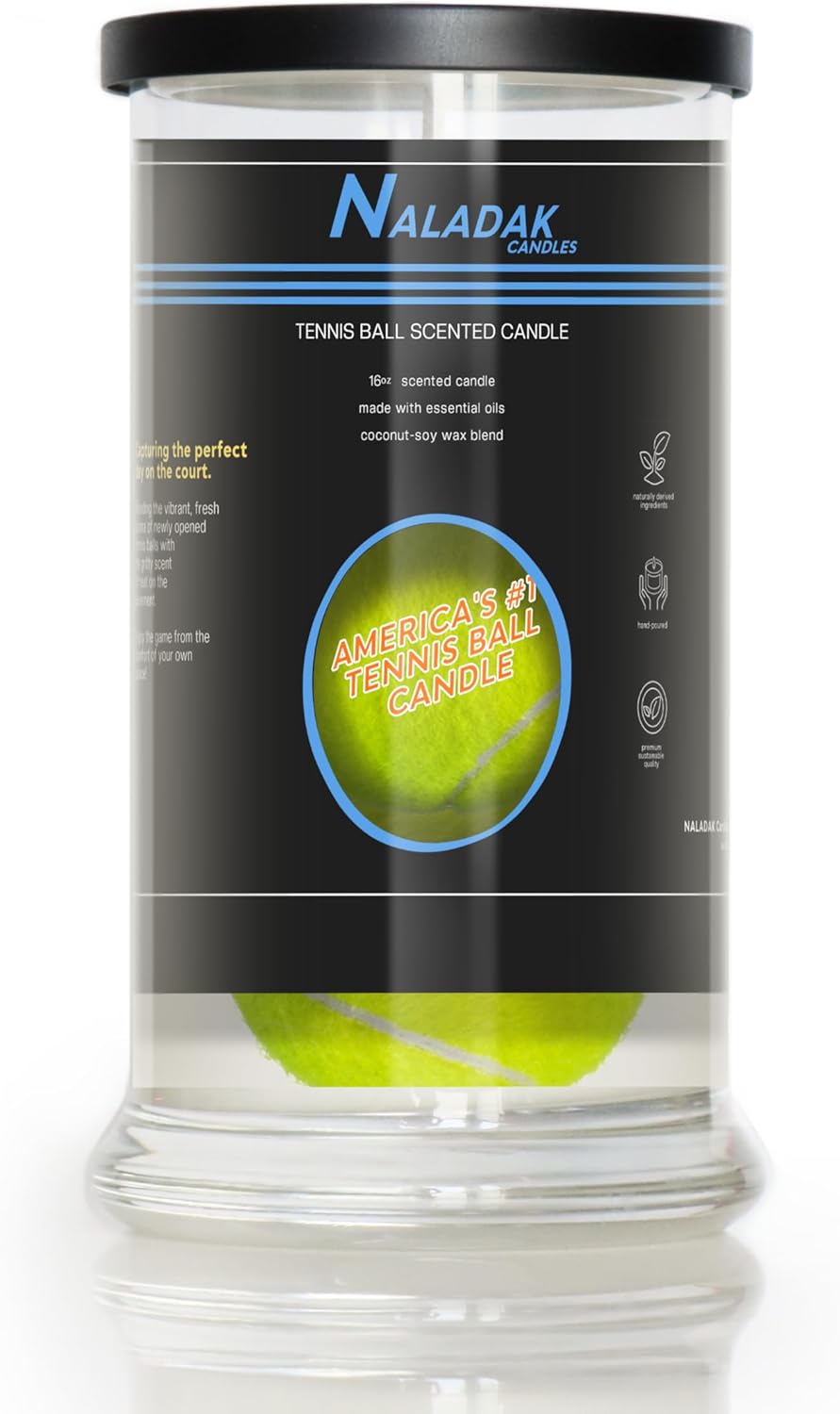 Tennis Ball 16oz Scented Soy Candle by NALADAK Candles