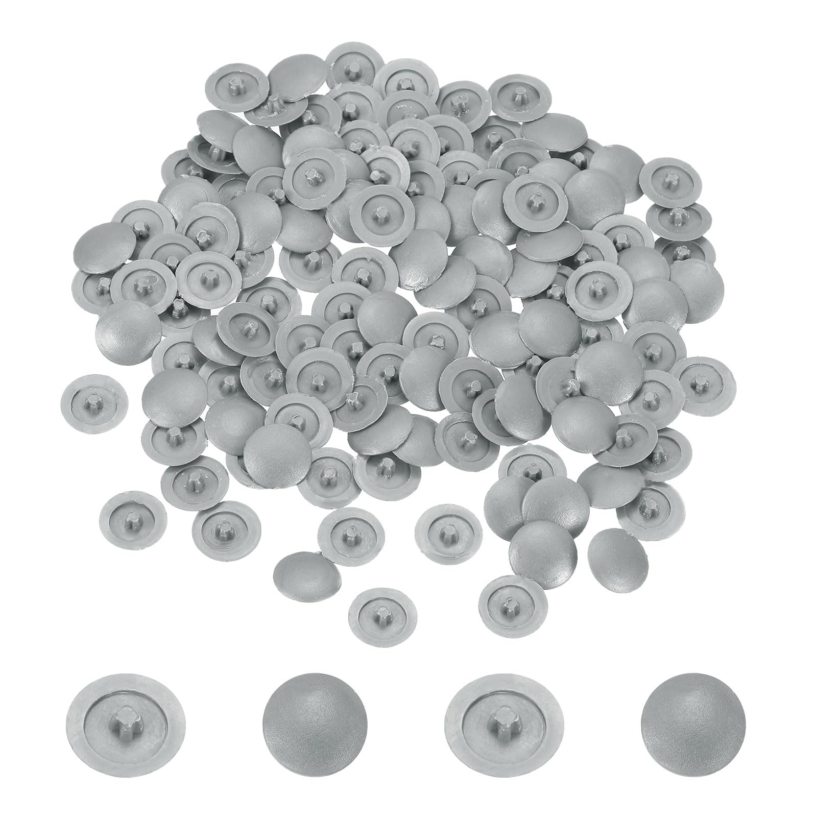 Cache-vis autotaraudeuses en plastique gris 12mm bouchon trou vis cruciforme