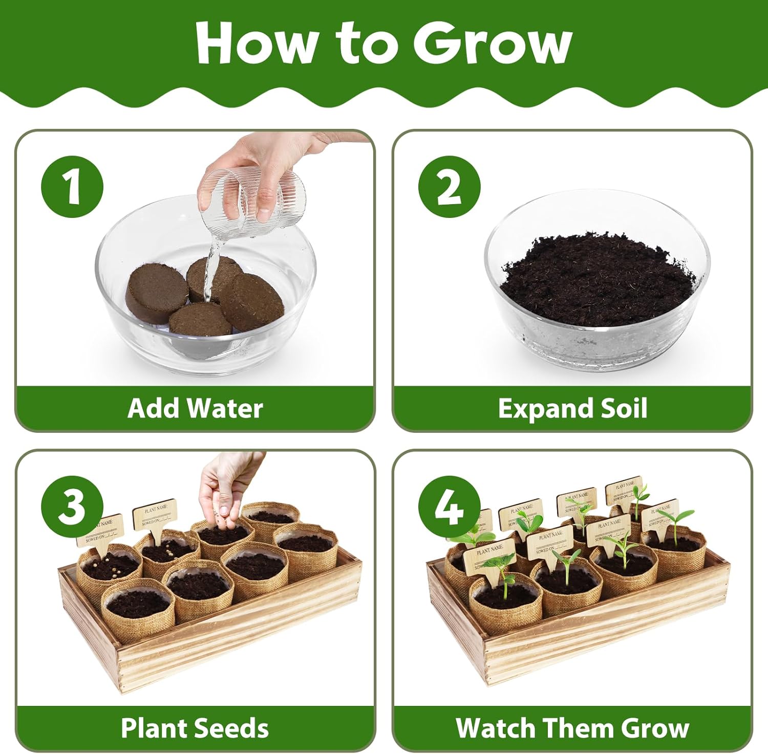 8 Herb Indoor Garden Kit for Beginners, Complete Windowsill Growing Gifts Set with Tools, Mother's Day Gifts for Mom,Unique Christmas Birthday Gifts for Women Men Girls Kitchen Housewarming